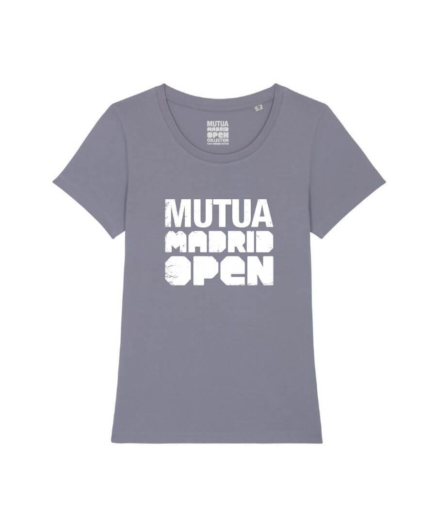T-shirt woman Mutua Madrid Open Grey White Ref.508